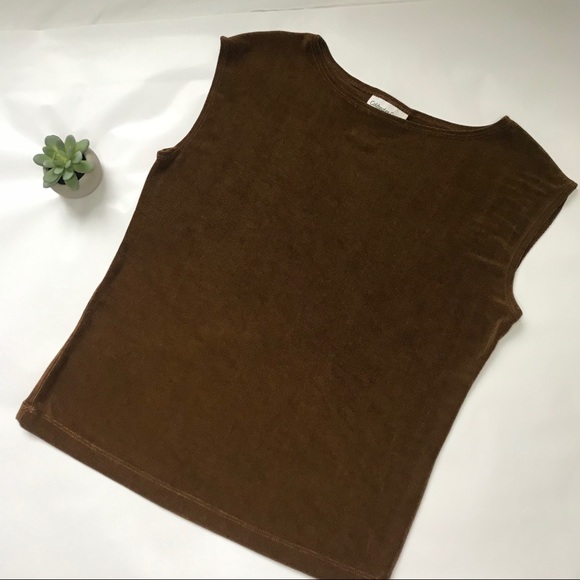 Coldwater Creek Tank Gold Brown - Picture 3 of 5